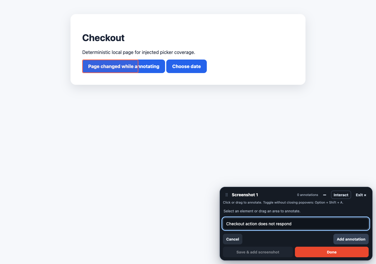 Annotating a browser bug